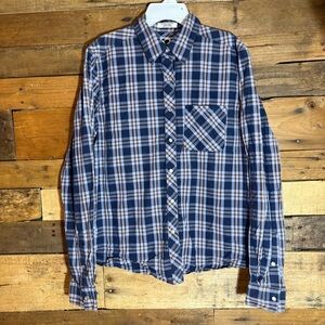 ROCKIES Vintage Snap Front‎ Plaid Shirt Size Youth Medium (12/14?)